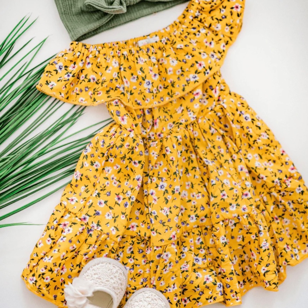 Floral Flutter Sleeve Dress